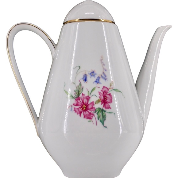 Hutschenreuther Selb Porcelain Tea Coffee Pot Floral Pattern Bavaria Germany 9" - Picture 7 of 14